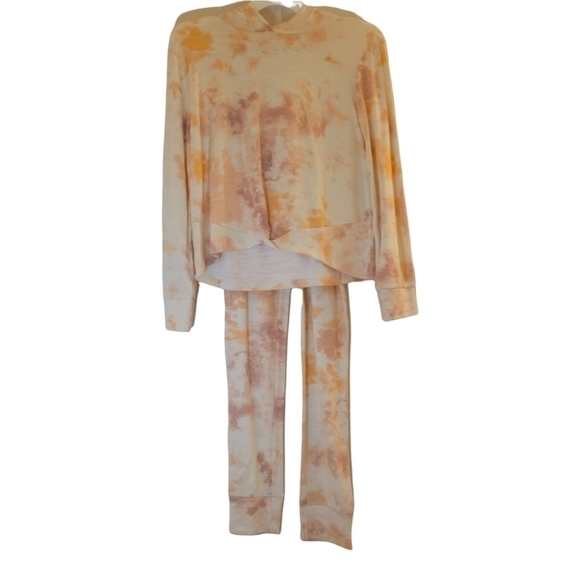 NWOT Cozy-Knit Tie-Dye Twist-Hem Pullover Hoodie & Jogger Leggings… - Picture 12 of 15